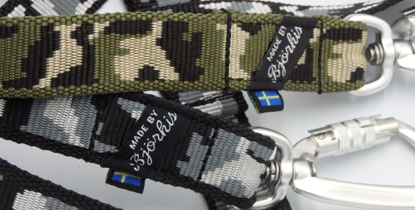 やわらかい持ち手、こすれない ビヨルキス カモウェビングリード BJORKIS（ロックカラビナ付き犬用リーシュ）犬グッズ通販HAU