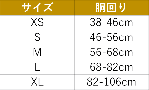 サイズ表｜ドッグコペンハーゲン コンフォートウォークプロハーネス｜犬グッズ通販HAU