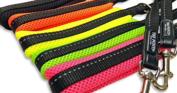 ブラック、オレンジ、イエロー、グリーン、ピンク｜ソフトメッシュリーシュ  トレ・ポンティ Tre Ponti｜犬グッズ通販HAU